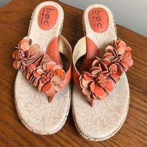 NEW Born Concept wedge sandals size 7 orange